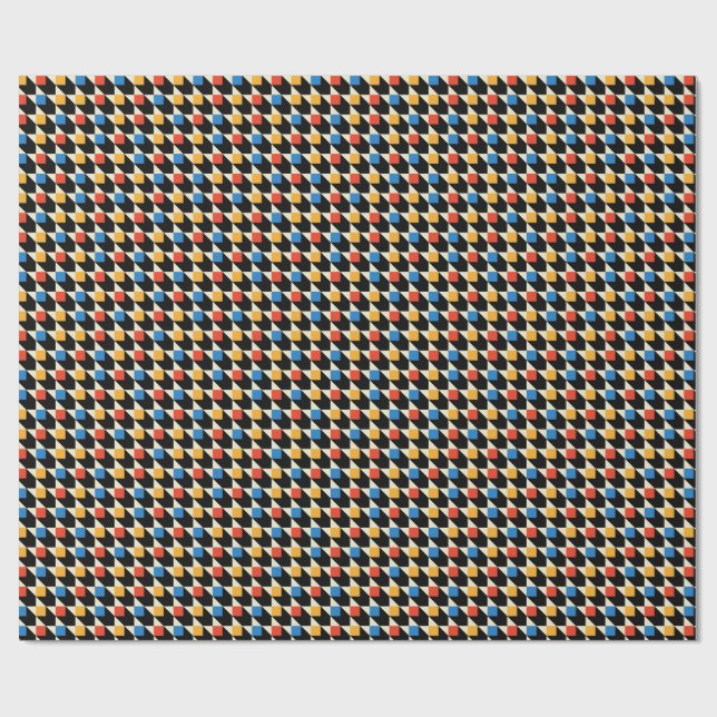 Papel De Regalo Cuadrados coloridos (Superficie plana)