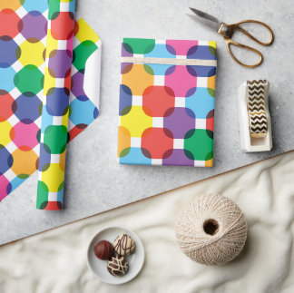 Papel De Regalo Cuadrados Coloridos