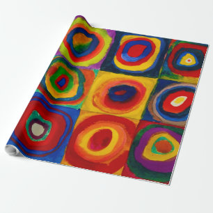 Papel De Regalo Cuadrados con círculos, abstracto, Wassil Kandinsk