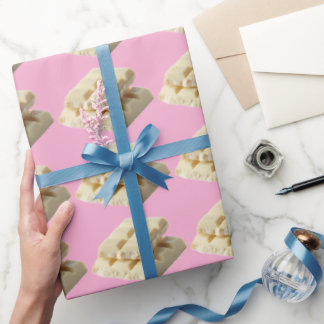 Papel De Regalo Cuadrados de Chocolate Blanco Deliciosos Patrón – 