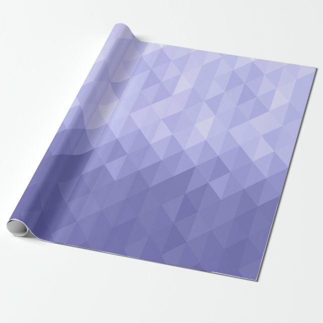 Papel De Regalo Cuadrados geométricos de triángulo violeta púrpura (Desenrollado)