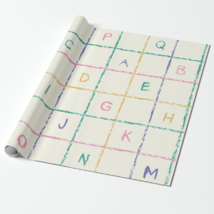 Papel De Regalo Cuadrícula de cuadrados a cuadros de lápices de es
