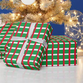 Papel De Regalo Cuadricula escocesa de cuadros rojos, verdes y bla
