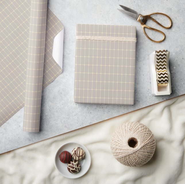 Papel De Regalo Cuadrícula moderna (Artesanía)
