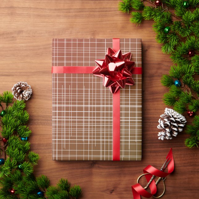 Papel de regalo cuadriculado con gradiente rojo ve (Regalo de vacaciones)