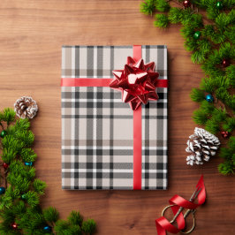 Papel De Regalo Cuadro beige