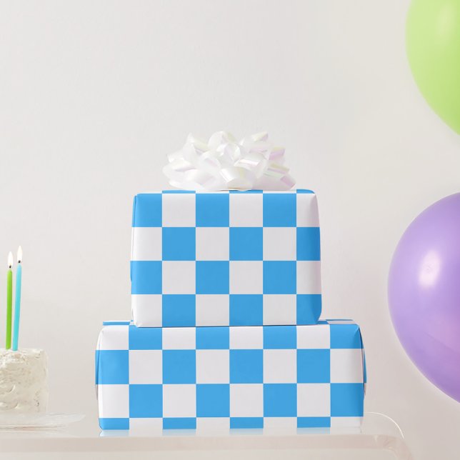 Papel De Regalo Cuadro clásico azul claro (Subido por el creador)