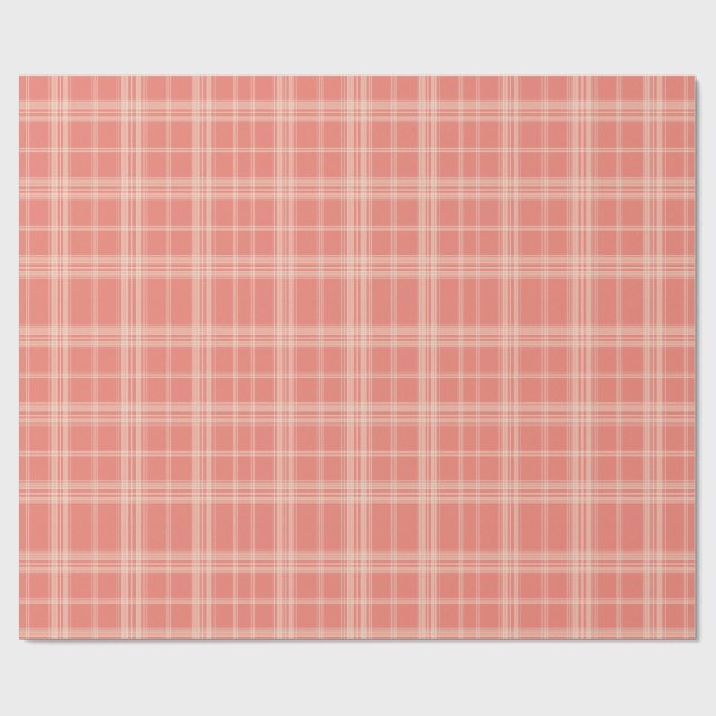 Papel De Regalo Cuadro de Coral Suave (Superficie plana)