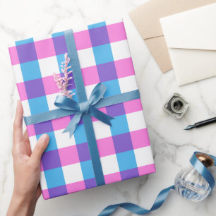 Papel De Regalo Cuadro Escocés Retro Patrón Colorido