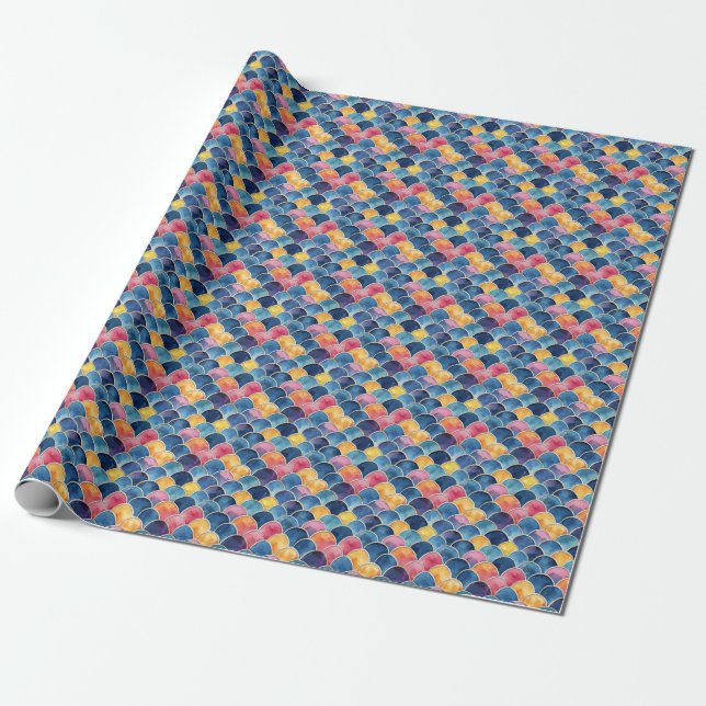 Papel De Regalo Cuadros de arcoiris acuáticos (Desenrollado)