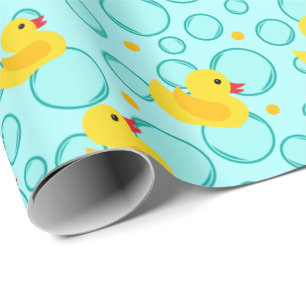 Papel De Regalo Cuadros de goma amarillos burbuja Baby Shower