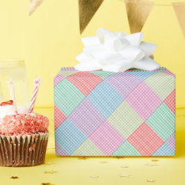 Papel De Regalo Cuadros en Vistal Combinados en Ángulo