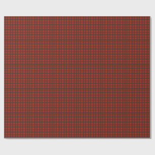 Papel De Regalo cuadros marrón rojo