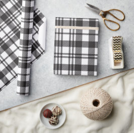 Papel De Regalo Cuadros negros y blancos