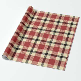Papel De Regalo Cuadros rojos y negros