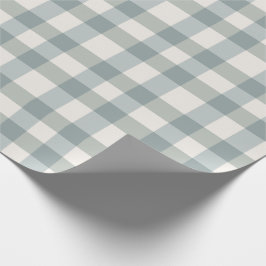 Papel De Regalo Cuadros Verdes Gingham Casa de Campo Sencillo