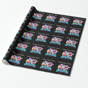 Papel De Regalo Cualquie plantilla A02 de la fiesta de cumpleaños