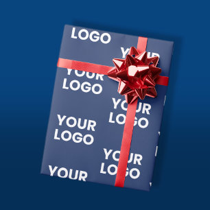 Papel De Regalo Cualquier imagen o logotipo empresarial editable a