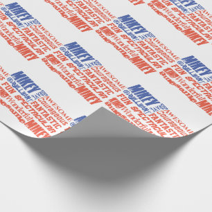 Papel De Regalo Cualquier nombre de la bandera de EE.UU. que sea i