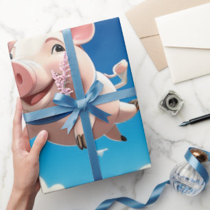 Papel De Regalo Cuando los cerdos vuelen cerdos alados divertidos
