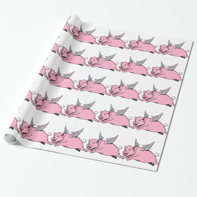 Papel De Regalo cuando vuelan los cerdos (Desenrollado)