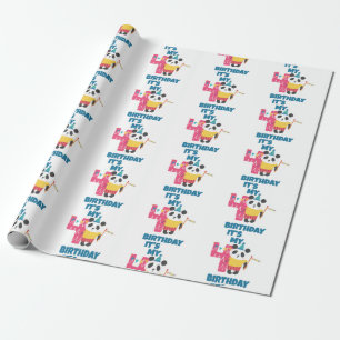 Papel De Regalo Cuarto cumpleaños