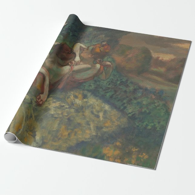 Papel De Regalo Cuatro bailarinas de Edgar Degas, Bella Artes de b (Desenrollado)
