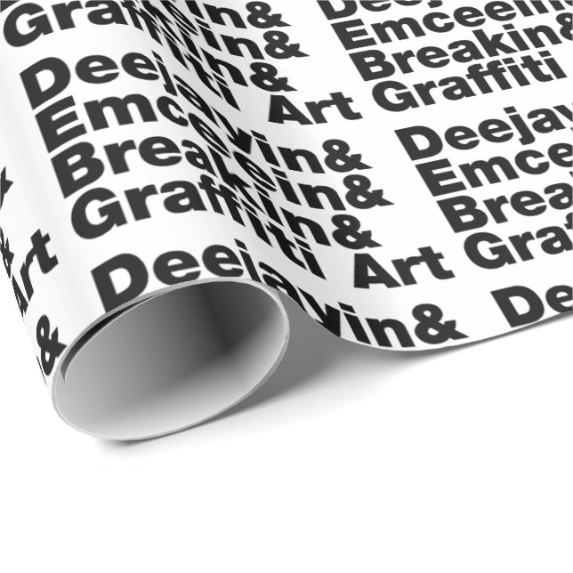 Papel De Regalo Cuatro elementos de Hip Hop (Esquina del rollo)