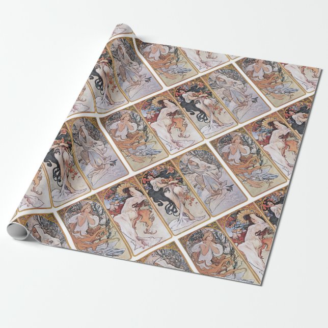 Papel De Regalo Cuatro estaciones, Mucha (Desenrollado)
