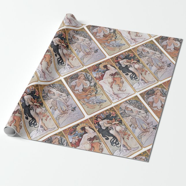 Papel De Regalo Cuatro estaciones, Mucha (Desenrollado)