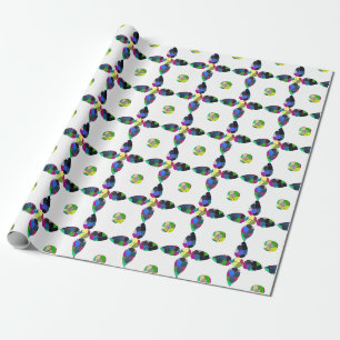 Papel De Regalo Cuatro hojas coloridas