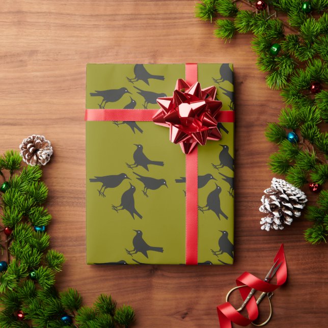 Papel De Regalo Cuatro pájaros llamadores recorte estilo 1 (Regalo de vacaciones)