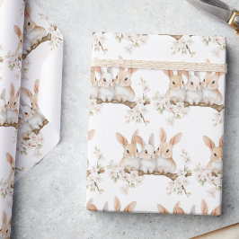 Papel De Regalo Cubano Rabbit Watercolor Pascua