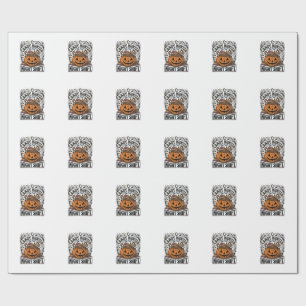Papel De Regalo Cubeta de dulces de calabaza grabado vintage de Ha