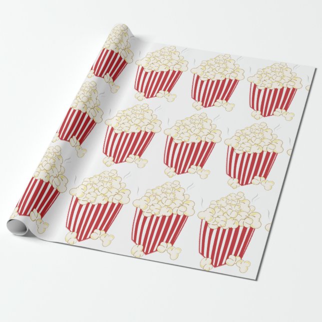 Papel De Regalo Cubo De Popcorn (Desenrollado)