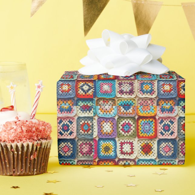 Papel De Regalo Cuchillo de la Plaza de la Abuela multicolor (Fiesta de cumpleaños )