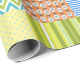 Papel De Regalo Cuello de trabajo en parches