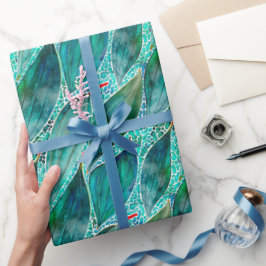 Papel De Regalo Cuenca Eucalyptus Hojas de Río Azul