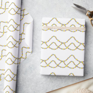 Papel De Regalo Cuentas de Mardi Gras con acuarela