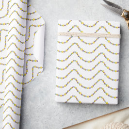 Papel De Regalo Cuentas de Mardi Gras con acuarela