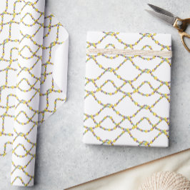 Papel De Regalo Cuentas de Mardi Gras con acuarela