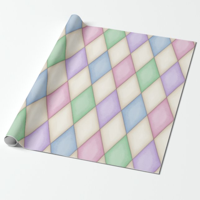 Papel De Regalo Cuentos de hadas medievales del Pastel Harlequin ( (Desenrollado)
