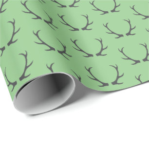 Papel de regalo Cuerno de ciervo Verde