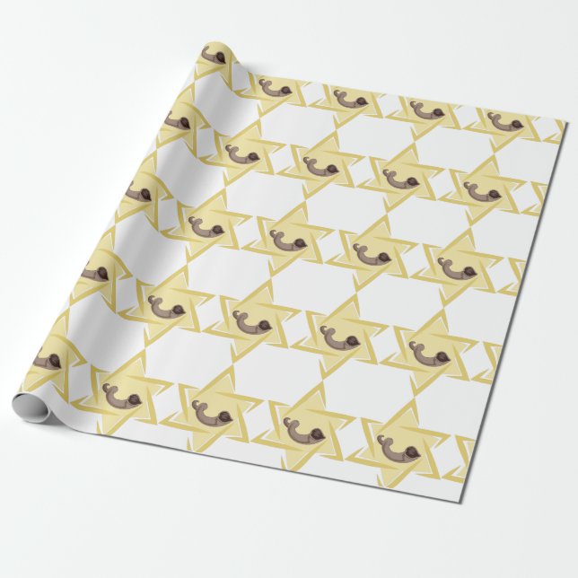 Papel De Regalo Cuerno de Yom Kippur (Desenrollado)