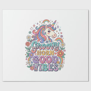 Papel De Regalo Cuerno Groovy Unicornio Buenos Aires Encantador Ar