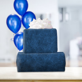 Papel De Regalo Cuero de imitación azul celestial del viejo mundo