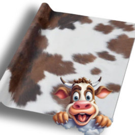 Papel De Regalo cuero marrón blanco