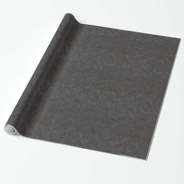 Papel De Regalo Cuero negro (Desenrollado)