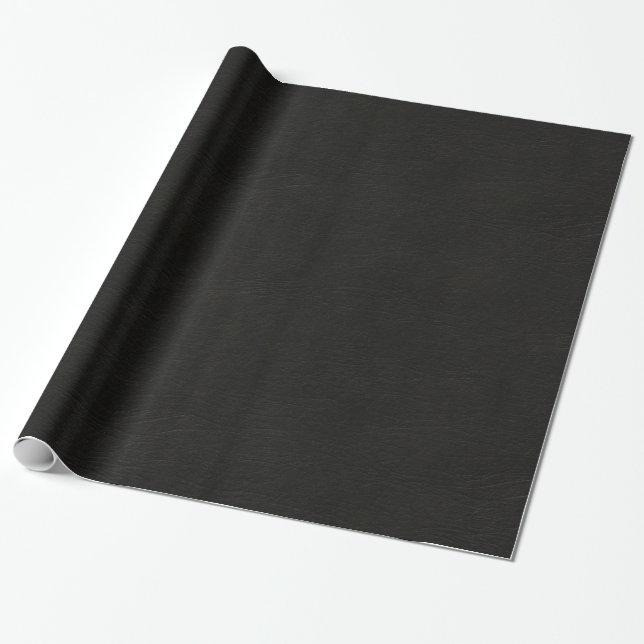 Papel De Regalo Cuero negro (Desenrollado)