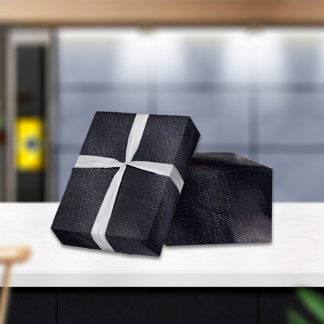 Papel De Regalo Cuero negro brillante (Subido por el creador)